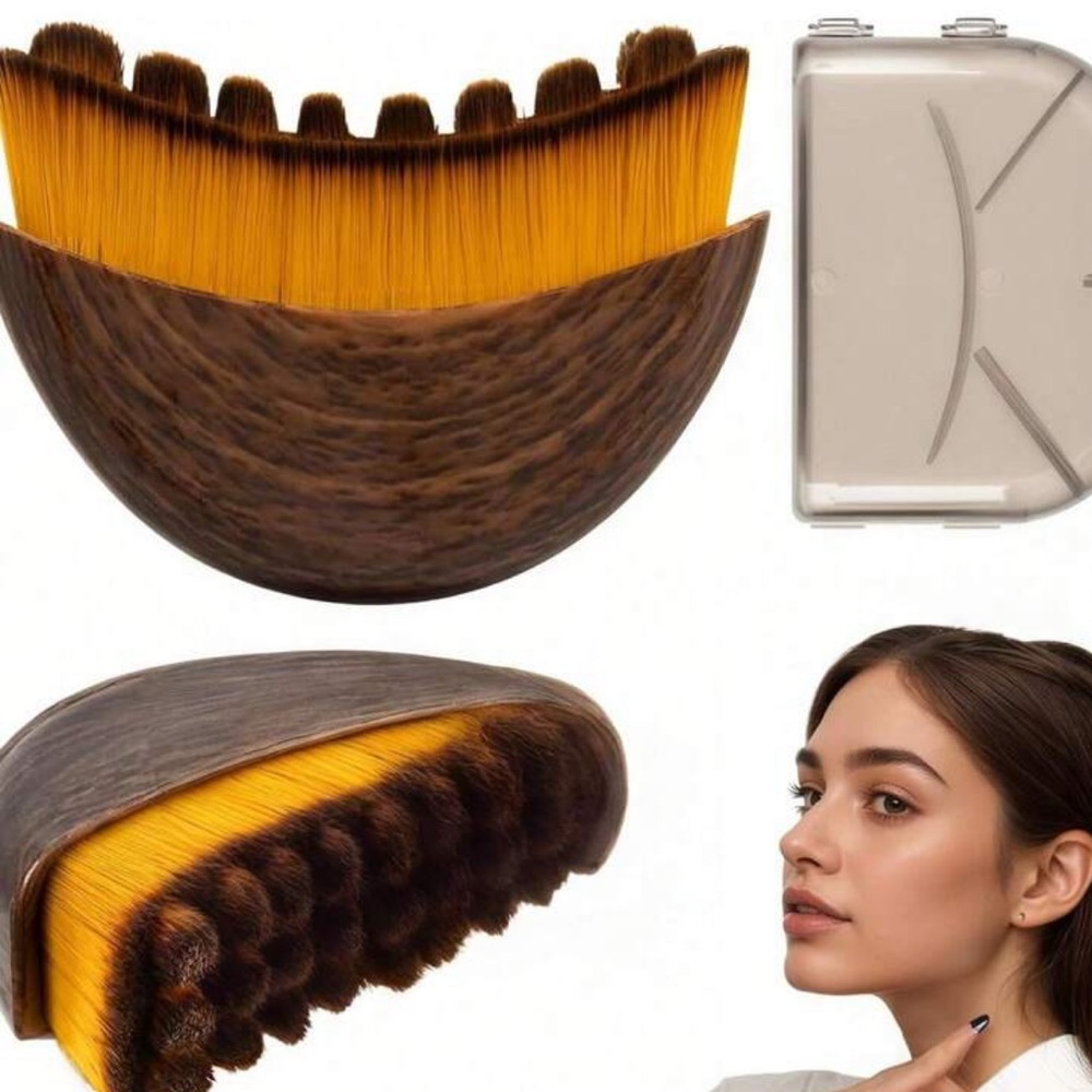 Premium Brown and Gold Hair Brush